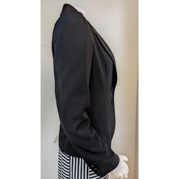 White House Black Market Blazer 8 Black Tailored Two Button Lined Classic Work - Picture 4 of 12